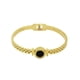 thumbnail image 1 of Brazalete Unisex de Oro Laminado con Detalle Negro, 1 of 14