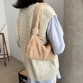 thumbnail image 1 of Bolsos de Hombro de Felpa para Mujer Bolsos Sintética Bolso de Mensajero Totes Satchel Moda Otoño Invierno Bolso Macarena Bolso Monedero Mujer, 1 of 8