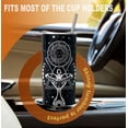 thumbnail image 3 of 20oz Sun and Moon Ghost Tumbler Stainless Steel Halloween Cup Flower Vine Moth Vacuum Insulated Travel Coffee Mug with Splash-Proof Lid Metal Straw, 3 of 6