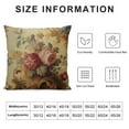 thumbnail image 5 of COMIO  Vintage Floral Elegant Victorian Rustic Grunge Throw Pillow Covers Cozy Square Throw Pillowcases Home Decorative for Bed Couch Sofa Living Room Cushion Cover, 5 of 5