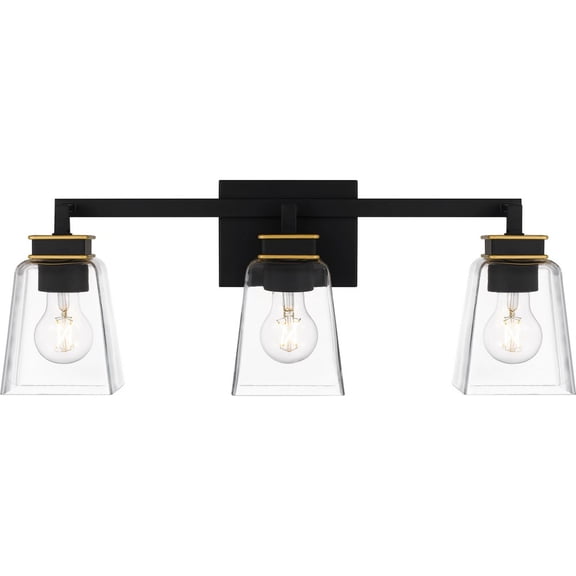 Quoizel Almany 3-Light Matte Black Bath Light