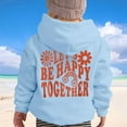 thumbnail image 3 of SonxaHe Big Girls Hooded Sweatshirt Long Sleeved Letter Prints Oversized Casual Hoodie with Pockets Blue,Sized 10-11, 3 of 4