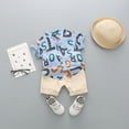 thumbnail image 4 of Utlike Boys Outfits Sets Shorts Kids Alphabet English Clothes Shirt Baby Set Tops Toddler Outfits&Set Durable Clothing Sets For Boys Size 3 Years-4 Years, 4 of 4