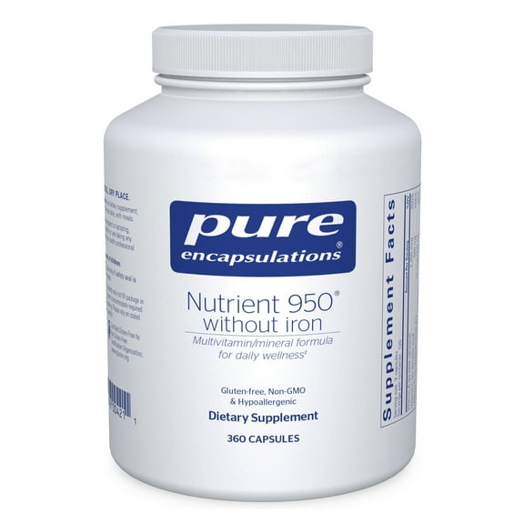 Pure Encapsulations Nutrient 950 without Iron | Supplement to Support Cardiovascular, Immune, and Cellular Health, Bones, Hormone Metabolism, and Carbohydrate Utilization* | 360 Capsules