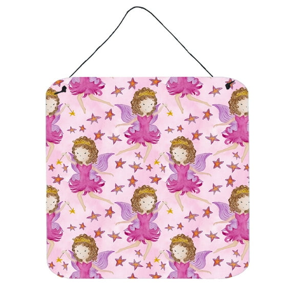 Watercolor Fairy Princess on Pink Wall or Door Hanging Prints