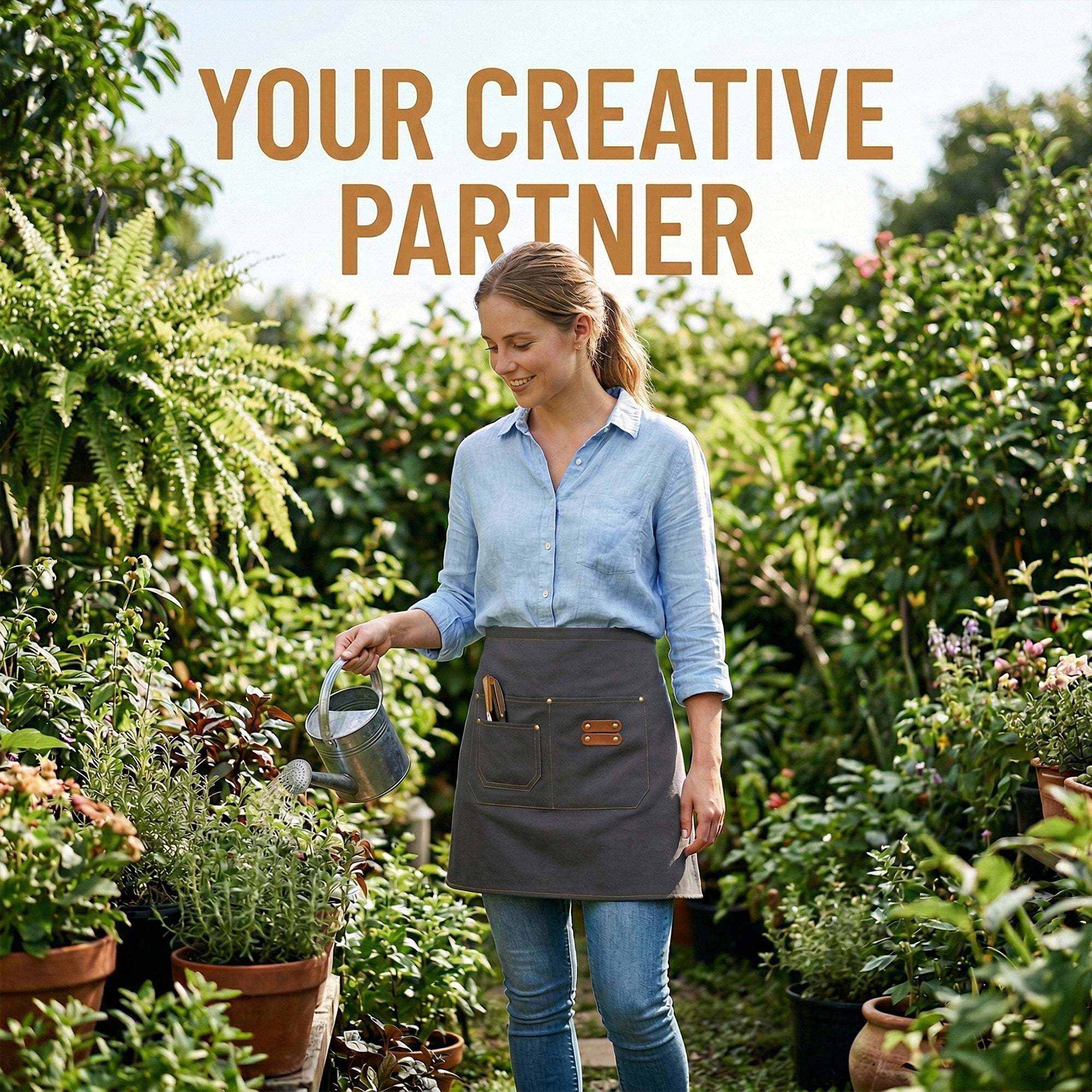 Unique Bargains Water-resistant Kitchen Apron with Pockets for Home and Kitchen Gray