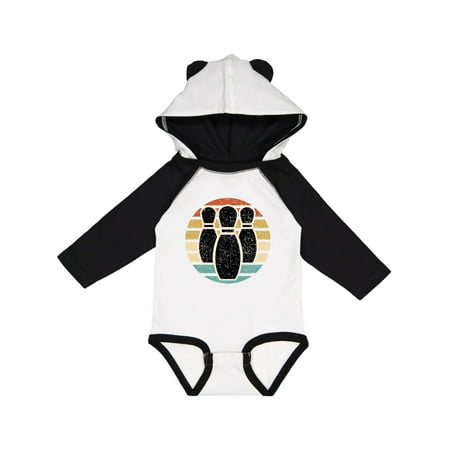 

Inktastic Bowling Gift for Bowler Silhouette Bowling Pins Gift Baby Boy or Baby Girl Long Sleeve Bodysuit