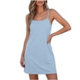 thumbnail image 3 of Bovxnpu Womens Nightgowns Sleepshirts Nightshirts Pajama Dress Crew Neck Short Sleeve Cotton Loungewear Dress Sleepwear, 3 of 8
