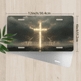 thumbnail image 2 of 1 Pcs 2D Flat License Plate Covers & Frames, Lightning Cross For Decorative Front, Waterproof For Decoration Aluminum License Plate Covers & Frames Cover For Men Women, 12" X 6", 2 of 6