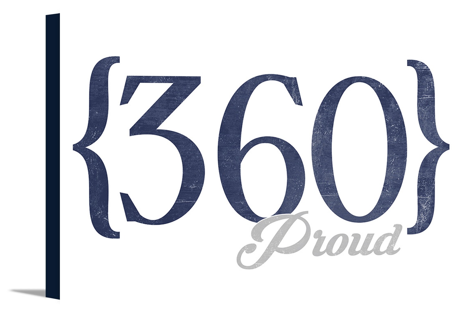 Bellingham, Washington - 360 Area Code (Blue) - Lantern Press Artwork