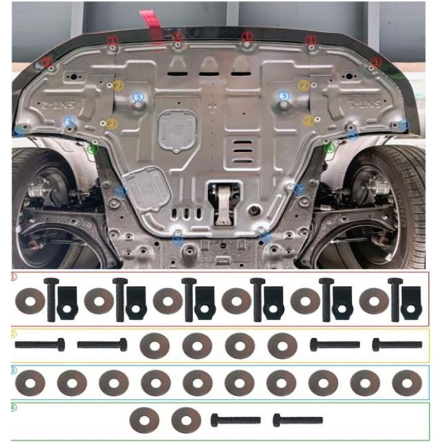 WRWolf Engine Splash Shield Fit for Hyundai Sonata 2020-2023 Engine Case Guard Under Cover Compatible with 2021 2022 Sonata Front Engine Guard Mud Flaps