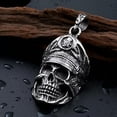 thumbnail image 6 of GKNET Mens Stainless Steel Fashion Gothic Punk Biker Skull Pendant Necklace, 6 of 9