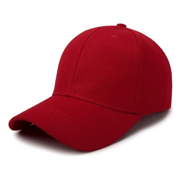 Unisex Structured Baseball Cap with Adjustable Closure - Performance Hat for Outdoor Activities Red One Size