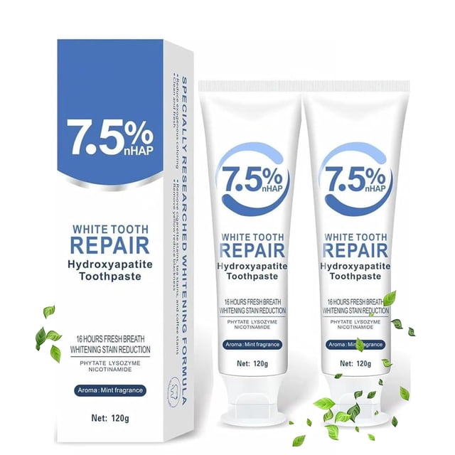 Pasta de dientes Mvsamzty Hidroxiapatita Esmalte Repair 120 g x 2