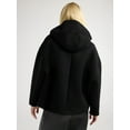 thumbnail image 2 of Scoop Women’s and Women's Plus Scuba Knit Hooded Jacket, Sizes XS-4X, 2 of 3