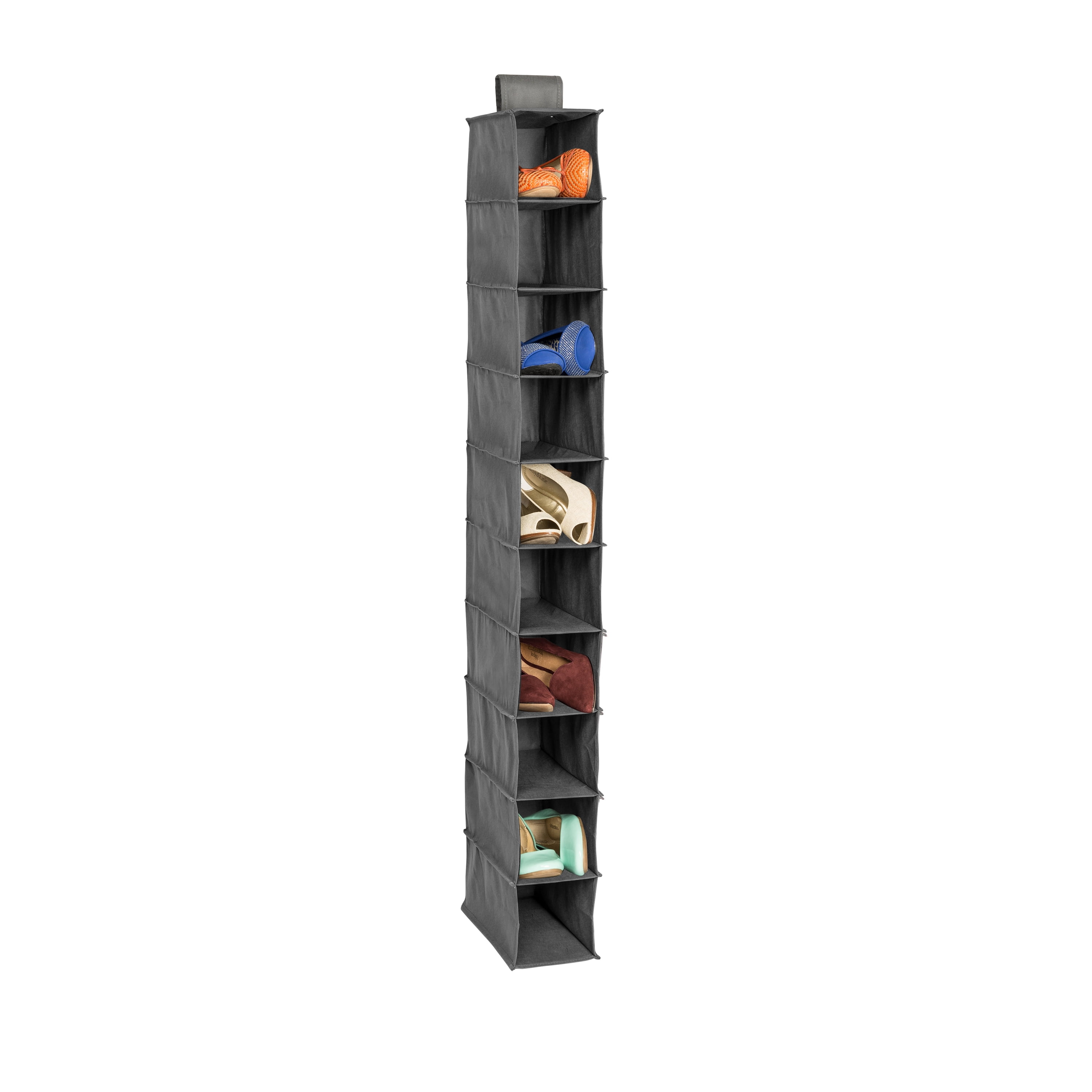 Honey Can Do 10 Shelf Hanging Closet Organizer Grey Com Honey Can Do 10 Shelf Hanging Closet Organizer Grey