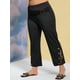 thumbnail image 1 of Tallas grandes O Panel de encaje Pantalones de bootcut Rosegal  Pantalones de talla grande, 1 of 5