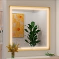 thumbnail image 2 of JSneijder 30x30 inch Gold LED Bathroom Mirror with Lights, Ajustable 3000K/4500K/6000K, Lighted Bathroom Vanity Mirror, Wall Mounted, Dimmable, Anti-Fog, 2 of 8