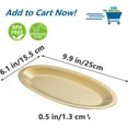 thumbnail image 3 of SANQIAHOME 9.9x6.1 Inch Thick Stainless Steel Dinner Plate 2-Piece Set, Egg-Shaped Appetizer Plate,Gold, 3 of 10