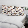 thumbnail image 4 of Farmhouse Rooster Pillow Covers 12"x20", Country Watercolor Flowers Wood Grain Soft Brushed Microfiber Breathable Throw Pillow Covers, Decorative Pillowcase with Zipper for Couch Sofa Bedroom, 4 of 9