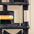 thumbnail image 3 of Yaheetech 62" H Multi Level Cat Tree Tower with 2 Condos & Scratching Post,Black, 3 of 9