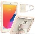 thumbnail image 1 of [Full-Body] Shock-Proof Case for Kids with [Screen Protector] [405 Rotating Hand Strap] &Stand [Pen Holder] for iPad 6 / Air2 （Pink）, 1 of 4