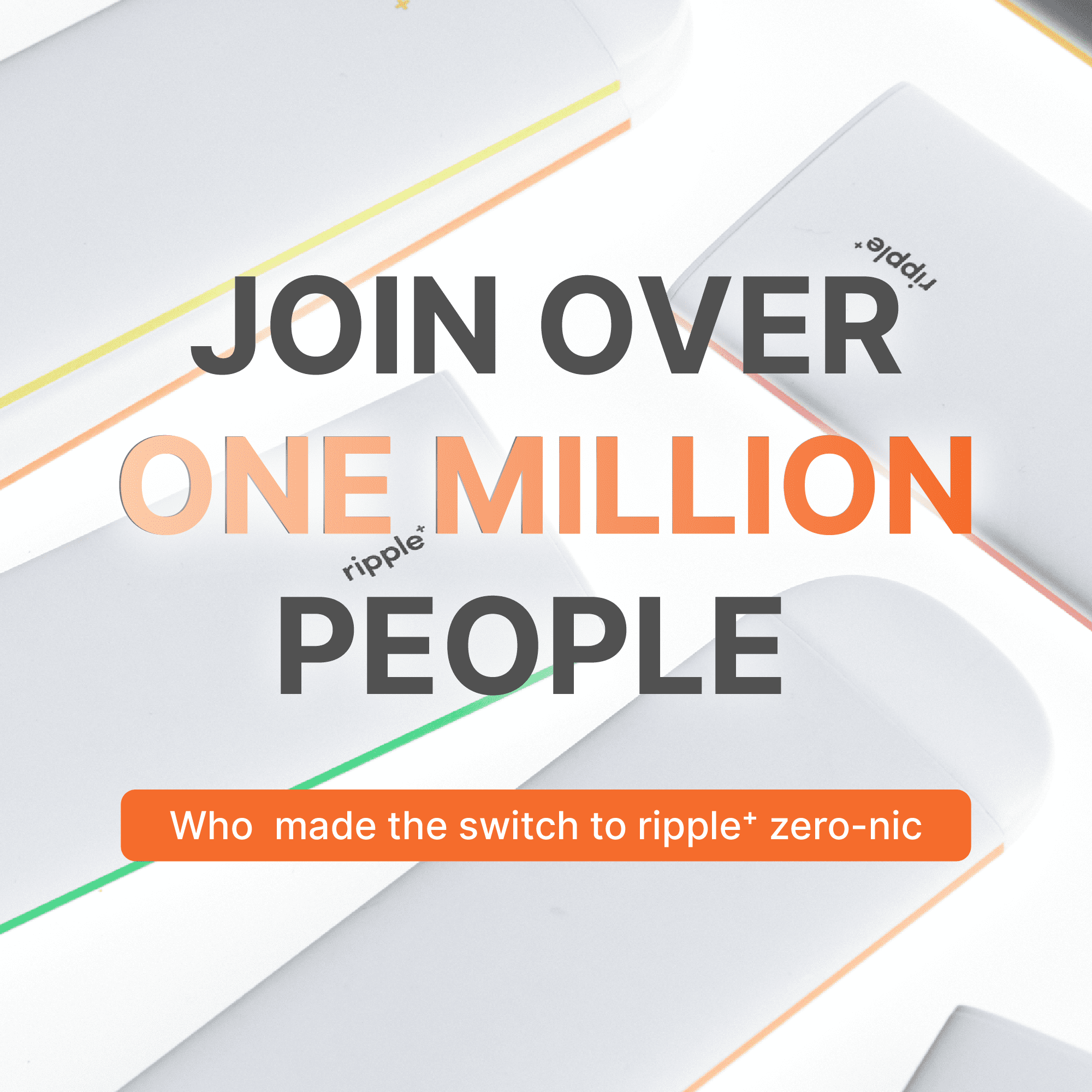 (8 pack) Ripple Mango Diffuser - 1,000 Puffs, 0% Nicotine, + Green Tea & Apricot, 100% Recyclable