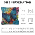 thumbnail image 5 of Butterfly Decorative Throw Pillow Cover Case Watercolor Butterflies Lotus Flower Bold Splash Doodle Cotton Linen Pillow Cases Square Standard Cushion Covers for Couch Sofa Bed, 5 of 5