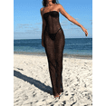 thumbnail image 4 of Txlixc Vestido de playa de mujeres vestido de fiesta de vacaciones de punto sin mangas de color sólido Txlixc moda, 4 of 9
