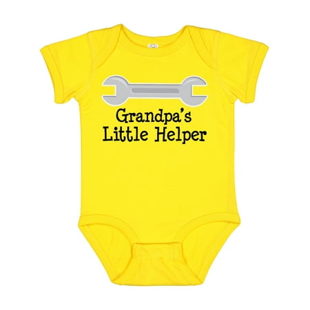 

Inktastic Grandpa s Little Helper Gift Baby Boy or Baby Girl Bodysuit