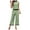 Vert, variante sur Wyzesi Combinaison pour Filles Sommeil Femmes Été Décontracté Ensemble 2 Pcs Débardeur Court Sans Manches Haut Court Pantalon à Jambe Grand Ensembles Survêtement Shorts de Bain Ensemble pour Femmes Entrejambe Femmes Ensemble Short Habillé Décontracté Entrejambe