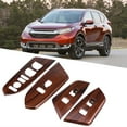 thumbnail image 1 of 4Pcs Interior Inner Window Switch Panel Cover Tirm For CRV 2017 Peach Wood Grain Window Switch Tirm, 1 of 8
