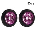 thumbnail image 2 of Eigraketly Ruedas de patinete de 2 piezas, 100mm, aluminio, 5 radios, bujes de monopatín, rodillo, piezas deportivas portátiles para exteriores, patinar Rosa roja Eigraketly OD021911-04, 2 of 6