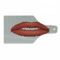 thumbnail image 1 of Feminine Cutting Board, Lips Illustration Cosmetics Pattern Womanly Ornamental Design, Decorative Tempered Glass Cutting and Serving Board, Wine Bottle Shape, Grey and Red, by Ambesonne, 1 of 1