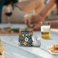 thumbnail image 5 of Yayeee Ashtray with Lid for Cigarette Smokeless Stainless Steel Home Ash Holder, Navy Floral Pattern, 5 of 7