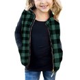 thumbnail image 2 of Children Plaid Pattern Vest Wear Sleeveless Casual Girl's Jacket, 2 of 4