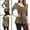 Brown-Leopard, variant on Unique Bargains Women's Printed Scoop Neck Long Sleeves Peplum Top