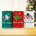 thumbnail image 3 of Unique Bargains Christmas Cotton Hand Towels Cute Bathroom Hand Towel Set Red 2-Piece, 3 of 5
