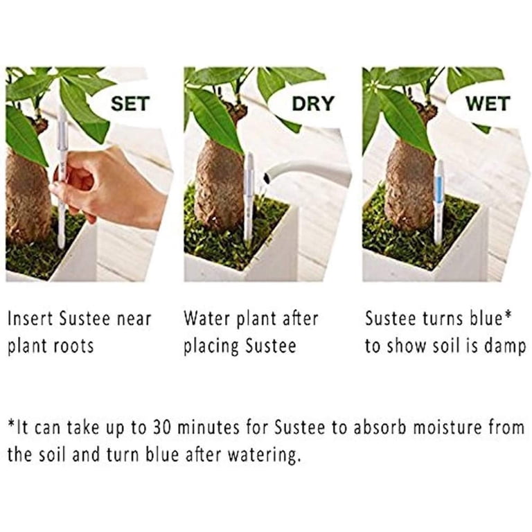 Sustee Aqua Meter – 2-Pack Large Moisture Sensor Refill Inserts For Plant Watering Sticks