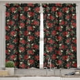 thumbnail image 2 of Ambesonne Abstract Valance & Curtain, Shabby Garden Farm Design, 55"x36", Olive Green Black Red, 2 of 6