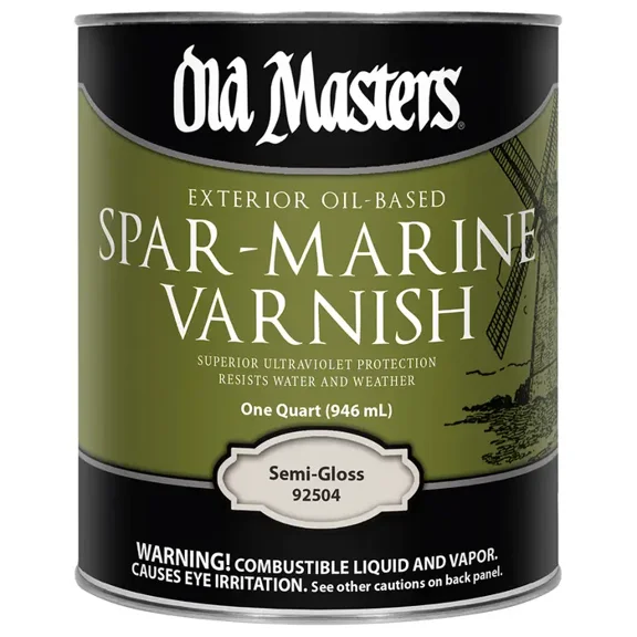 Old Masters 92504 Semi Gloss Spar Marine Varnish - 1 Quart