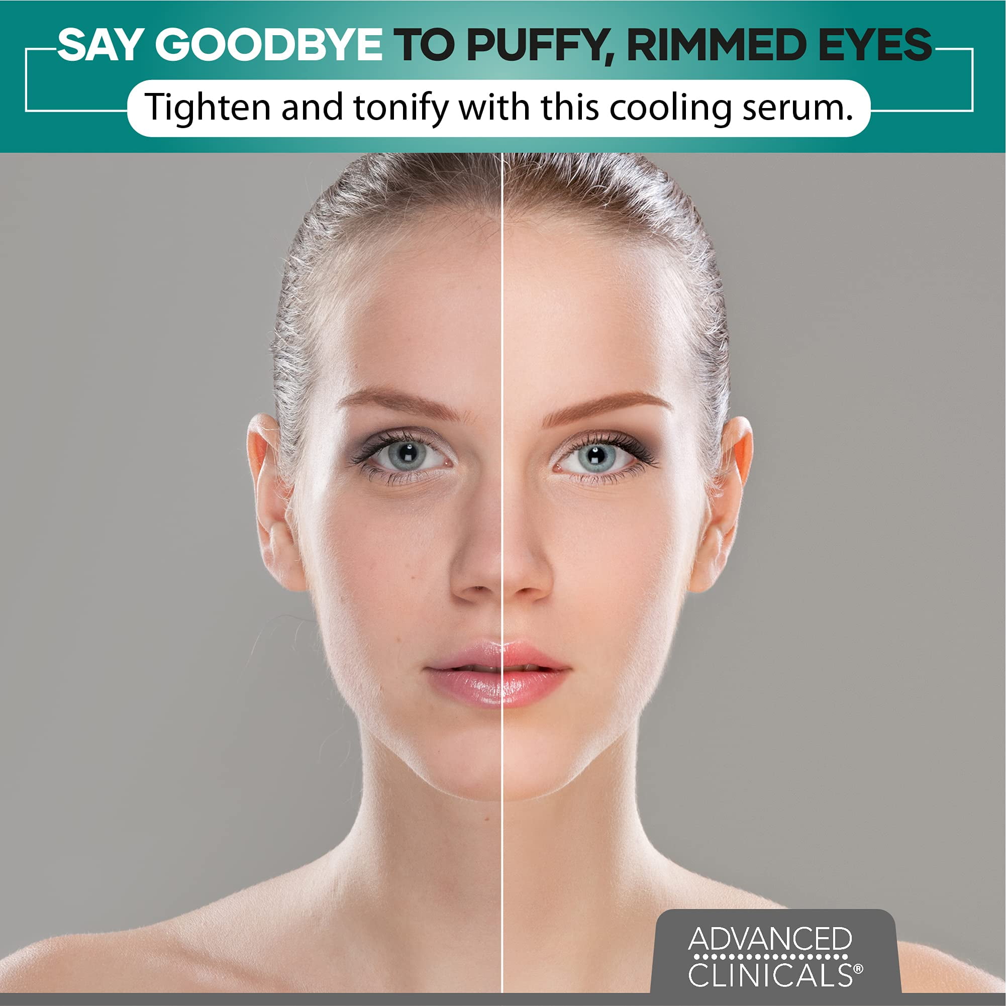 Advanced Clinicals Puffy Eye Serum + Firming Collagen Body Lotion. Set of Two.