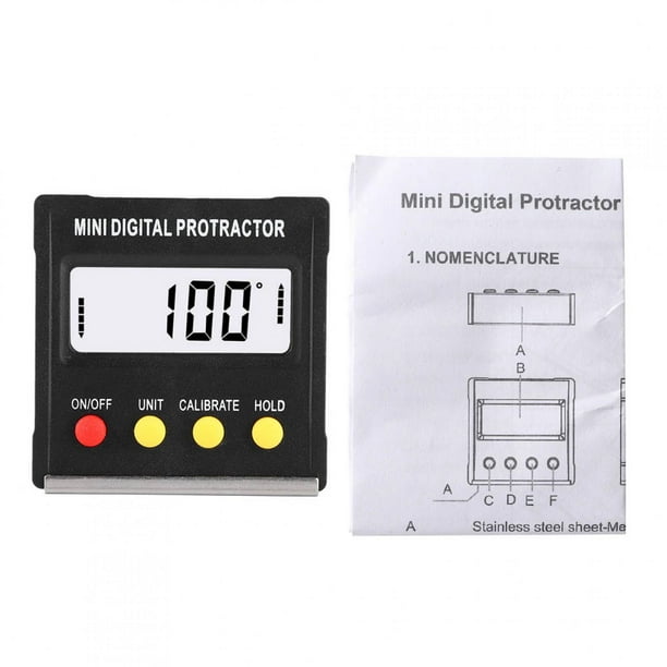 Inclinómetro De Nivel, Transportador Digital, Caja De Plástico ABS 2.2x2.2x0.6in Para Carpintería ANGGREK Otros