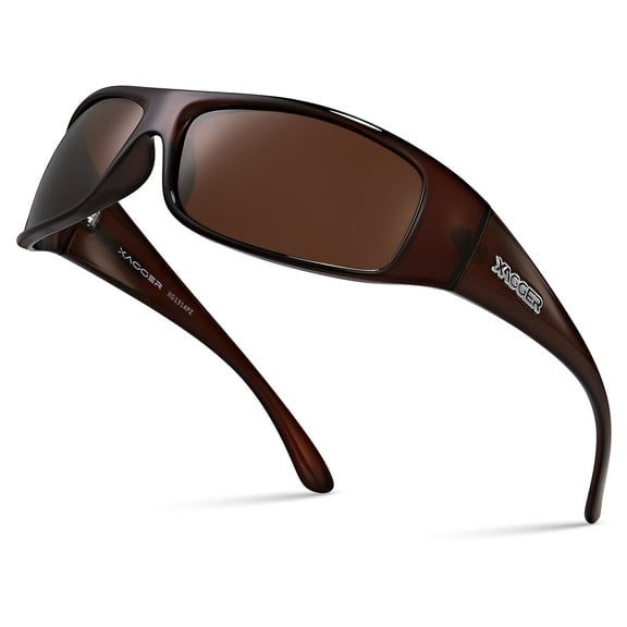 Xagger Polarized Wrap Around Sunglasses for Men Women Sports Driving Fishing Anti-Glare UV400 Sun Glasses