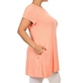 thumbnail image 3 of Women's Casual Plus Size Solid Color Blouse Tunic Top Shirt, 3 of 4