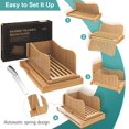 thumbnail image 4 of Cortadora de pan Vriccc Bamboo con cuchillo serrado de 3 grosores, 4 of 7