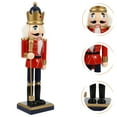thumbnail image 2 of Gymnture Nutcracker Ornament Xmas Puppet Decor Wooden Nutcracker Statue Christmas Decoration, 2 of 11