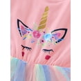 thumbnail image 4 of 4T Baby Girls Clothes 5T Toddler Girls Summer Dress Short Sleeve Dress Unicorn Dress Tulle Dress Pink Dress, 4 of 6