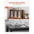 thumbnail image 3 of Literature Organizer, 24-Slot Wood Mail Sorter with Removable Shelves, Paper File Storage, 3 of 10