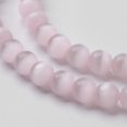 thumbnail image 3 of Cat Eye Beads Round Misty Rose 6mm Hole: 1mm 66-68pcs/strand 14.5-15.3 inch, 3 of 3
